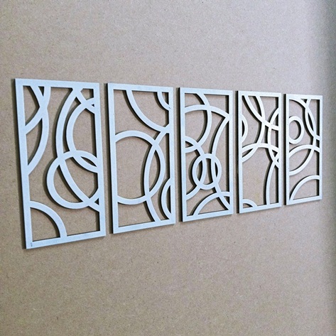 Quadros Abstrato Em Mdf - Decoração